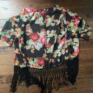 Floral kimono top